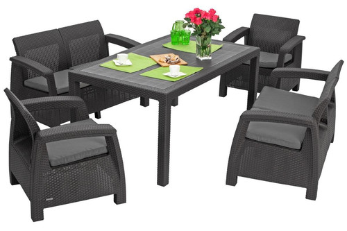 Outdoor Furniture Set CORFU FIESTA II, graphite