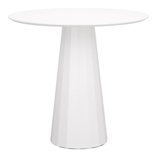 Table Florero, round, single leg, white