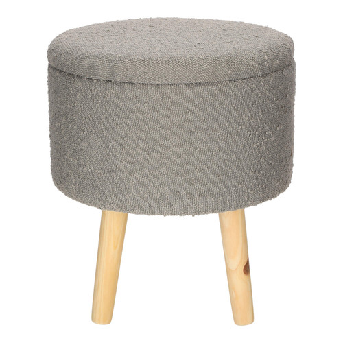 Stool with Storage L Neely, light grey