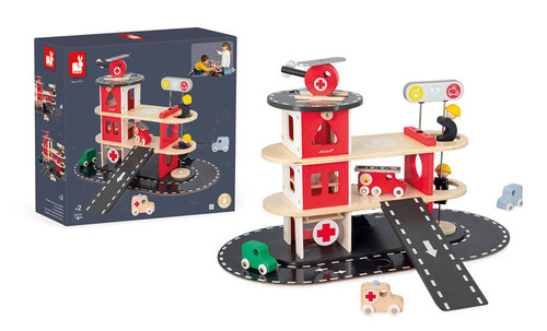 Janod Wooden Fire Station 2+