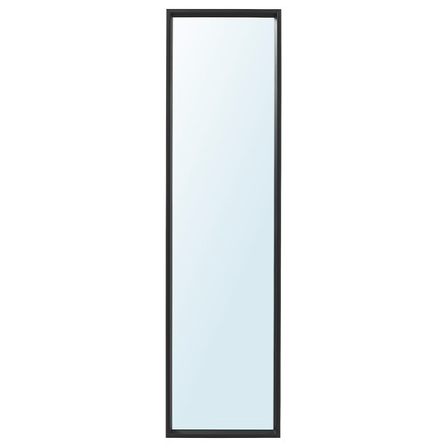 NISSEDAL Mirror, black, 40x150 cm