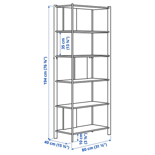 JÄTTESTA Storage combination, white/light bamboo, 200x194 cm