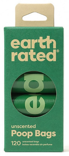 Earth Rated Eco Poop Bags 8x15pcs, unscented