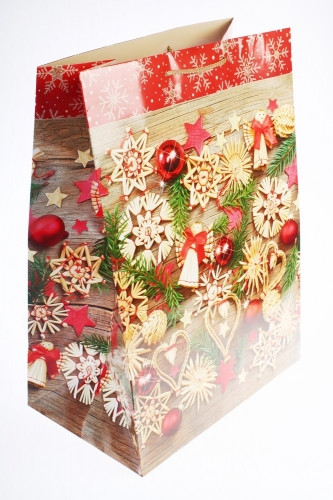 Decorative Christmas Gift Bag, Mixed Designs, 40.5x56 cm, set