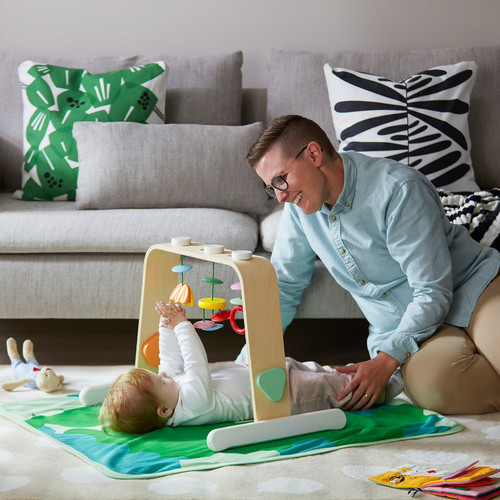 LEKA Baby gym, birch plywood/multicolour