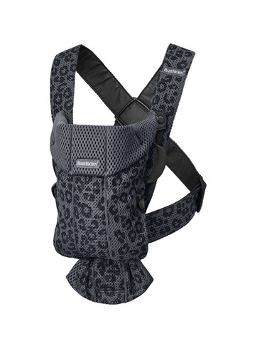 BABYBJÖRN - Baby Carrier MINI 3D Mesh, Anthracite/Leopard 0-12m