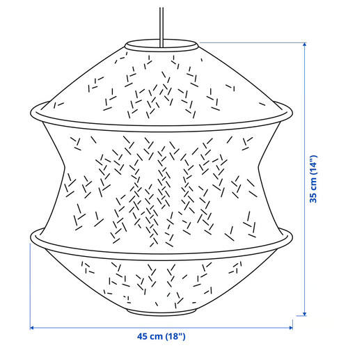 BLÅSTÅNG Pendant lamp shade, 45 cm