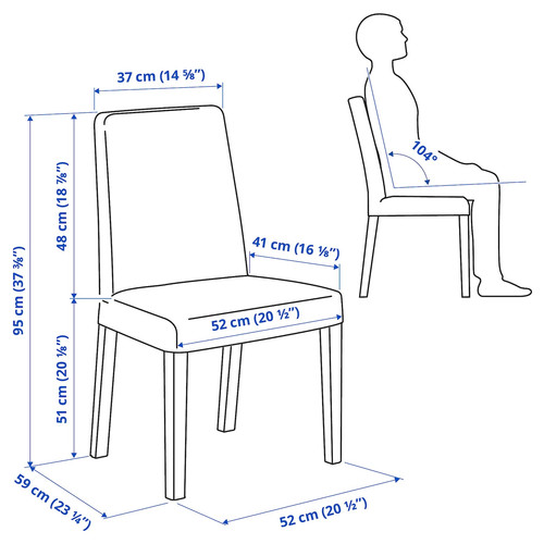 STRANDTORP / BERGMUND Table and 8 chairs, white/Ramna light grey, 150/205/260 cm