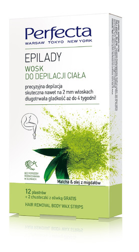 Perfecta Epilady Hair Removal Body Wax Strips Matcha & Almond Oil