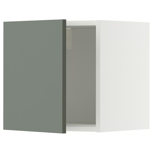 METOD Wall cabinet, white/Nickebo matt grey-green, 40x40 cm