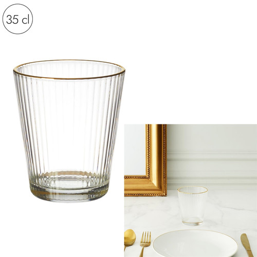 Glass Gold Edge 350ml