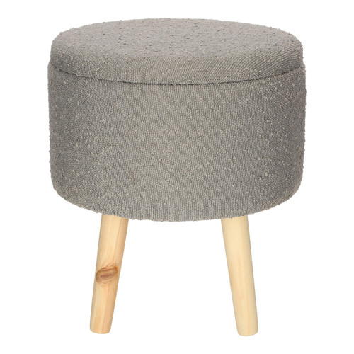 Stool with Storage L Neely, light grey