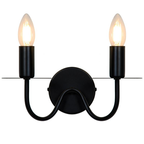 GoodHome Wall Lamp Mashatu 2-p E14, black