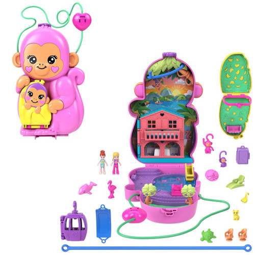 Polly Pocket Monkey Mama Purse Compact HWP04 4+