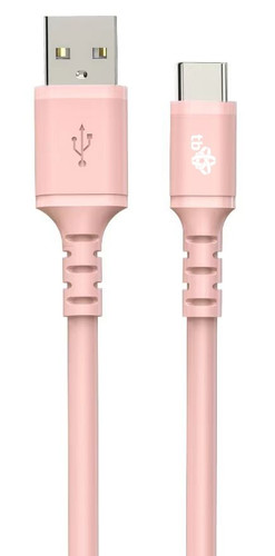 TB USB Cable USB - USB C 1 m, silicon, pink