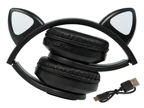 BLOW Wireless Headset for kids Bluetooth 5.0 LED, black ears