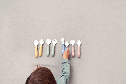 BABYBJÖRN Baby Spoons and forks, Powder Blue