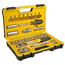 Stanley Socket and Ratchet Set 30pcs 1/4", 1/2"