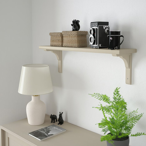 BERGSHULT Shelf, grey-beige, 80x20 cm