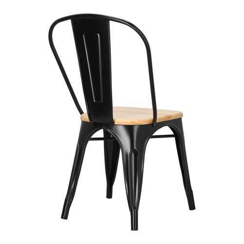 Chair Paris Wood, black, pine natural