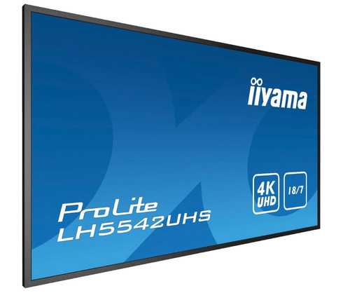 Iiyama 55" Monitor 4K 18/7 SDM IPS LAN PION 500cd/m2 OS8.0 LH5542UHS-B3