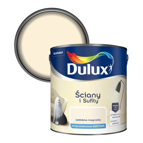 Dulux Walls & Ceilings Matt Latex Paint 2.5l decorative magnolia