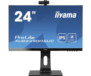 Iiyama 24" Monitor IPS FHD CAM MIC HDMI DP XUB2490HSUC