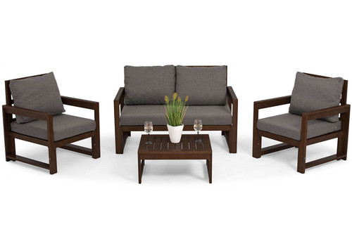 Outdoor Furniture Set MALTA, dark brown/graphite