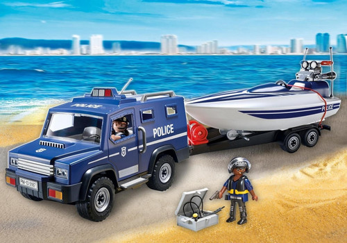 Playmobil City Action Police Vehicle with a Motorboat 4+ 5187