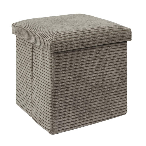 Folding Pouffe, corduroy, taupe