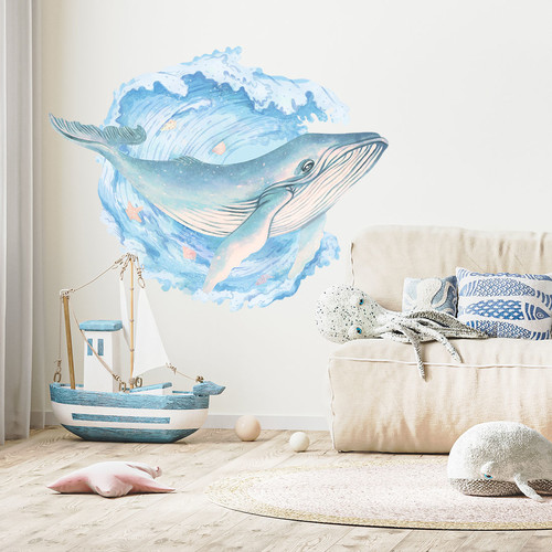 Wall Sticker 85x109cm - Whale