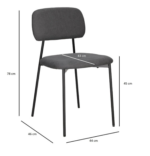 Dining Chair Esther, dark grey