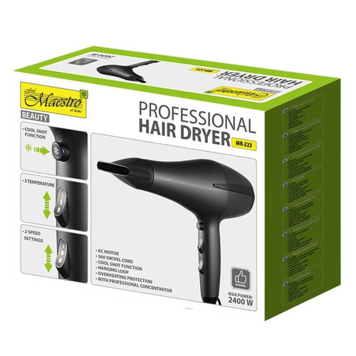 Feel Maestro 2400W AC Motor Hair Dryer MR-223