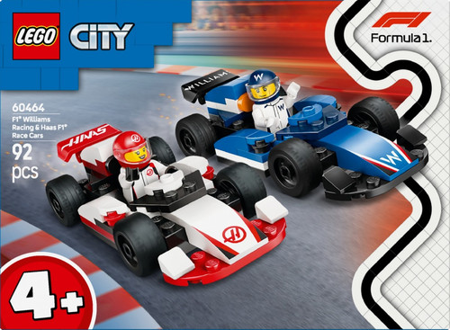 LEGO City F1 Williams Racing & Haas F1 Race Cars 4+