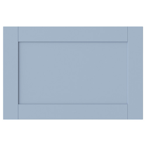 SANNIDAL Door with hinges, blue, 60x40 cm