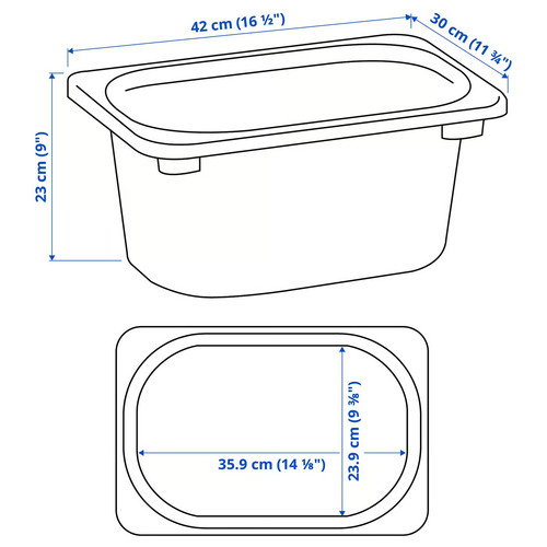 TROFAST Storage box, lilac, 42x30x23 cm