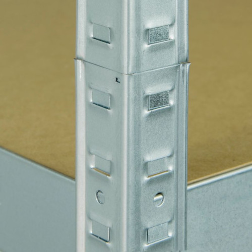 GoodHome Metal Shelving Unit Ryle M 180 x 90 x 40 cm 175 kg, galvanised