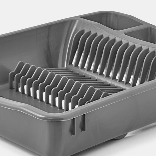GoodHome Dish Drainer Rack 45 x 36 cm, grey