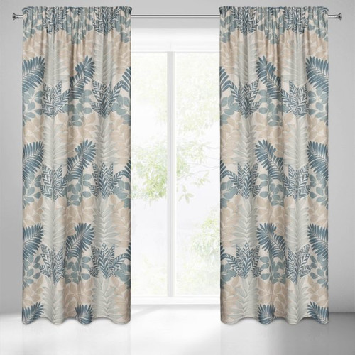 Curtain Lenny 135x270 cm, natural/blue