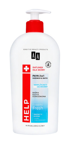 AA HELP Bath & Shower Gel 2in1 Moisturizing-Protecting Fresh 400ml
