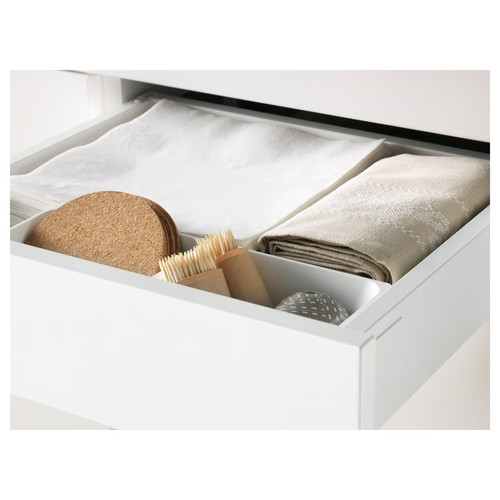METOD / MAXIMERA Wall cabinet with door/2 drawers, white/Bodbyn off-white, 40x100 cm