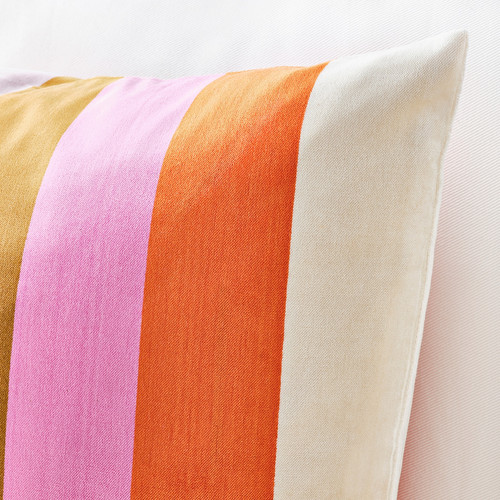 VATTENVÄN Cushion cover, pink/striped, 50x50 cm