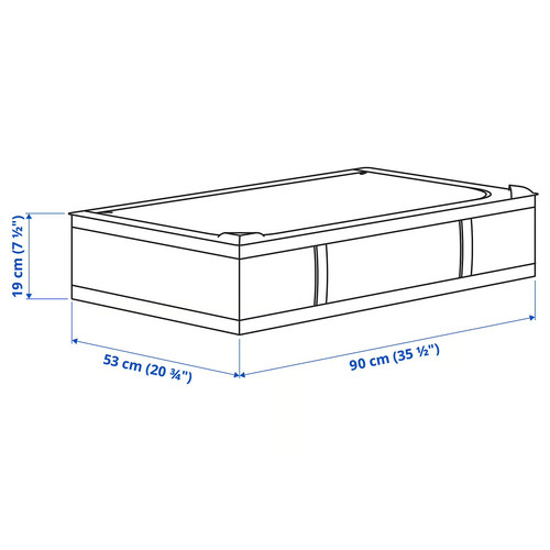 SKUBB Storage case, white, 90x53x19 cm