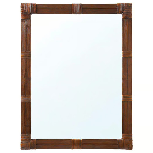 KLIBBAL Mirror, brown, 47x62 cm