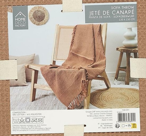 Bedspread 120x150cm, ocher