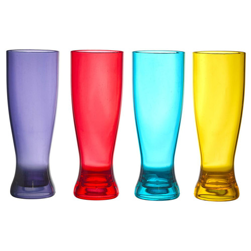Plastic Beer Glass 720ml, blue
