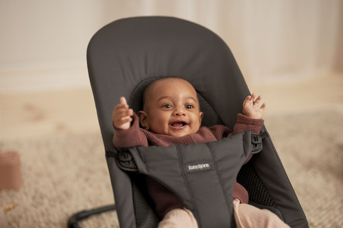 BABYBJÖRN Bouncer Balance Soft Woven/Jersey Tri Fabric, Dark Grey