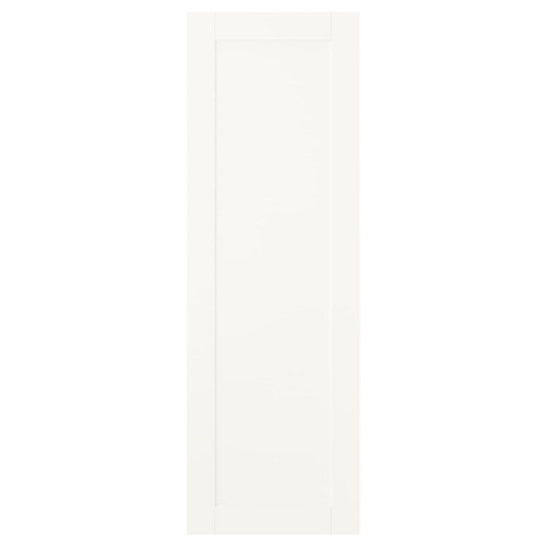 SANNIDAL Door with hinges, white, 40x120 cm
