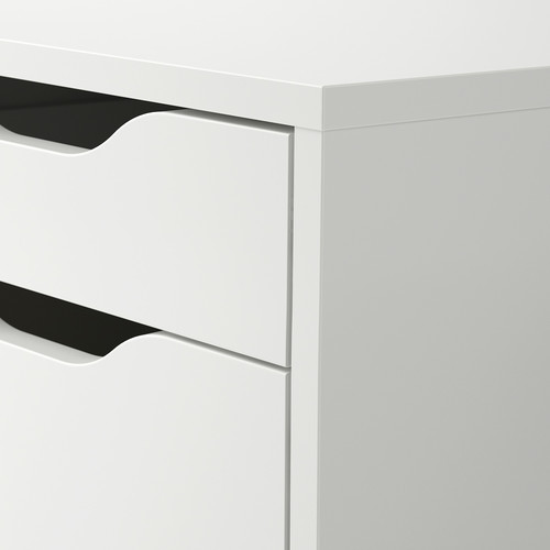 ALEX Drawer unit on castors, white/black, 36x50 cm