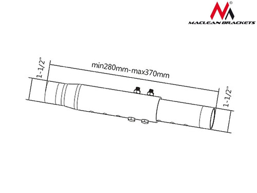 MacLean Telescopic Extension Tube for LCD Ceiling MC-708